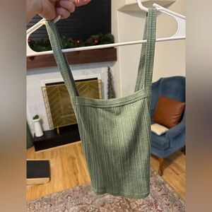 American Eagle Green Cross Crop Tank